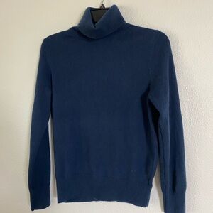 Autograph Cashmere Navy Turtleneck Sweater